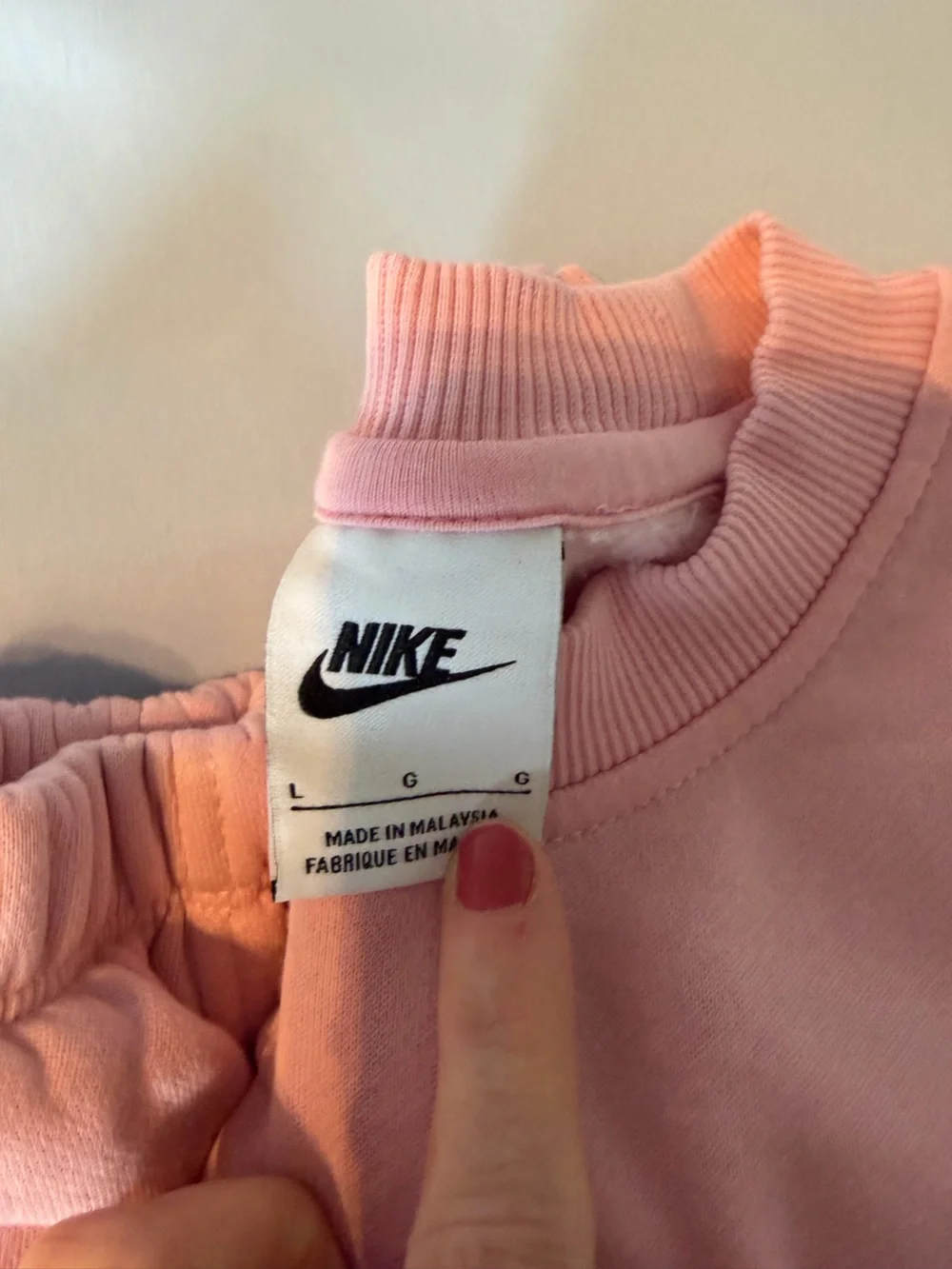 Pink Nike sweat set.